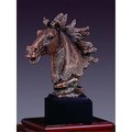 Marian Imports Marian Imports F55117 Horse Head Bronze Plated Resin Sculpture - 5.5 x 3 x 7.5 in. 55117
